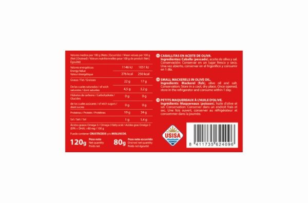 CABALLITA ENTERA TEJERO RR 80 GRS. ESC. ACEITE OLIVA