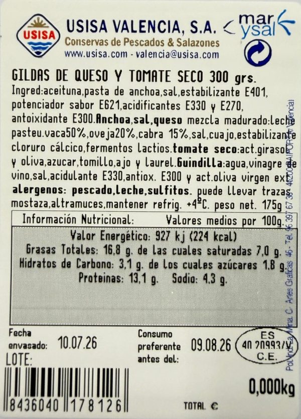 Gilda de queso curado y tomate seco "serie gourmet"