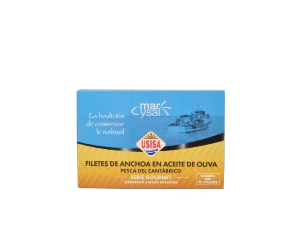ANCHOA CANTABRICO "00" 10 FILETES OLIVA GOURMET