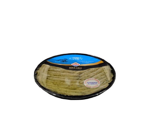 81000446 boqueron 25 filetes (Pequeña) BOQUERON EXTRA AL AJILLO 180 GRS. 25 FILETES APROX.