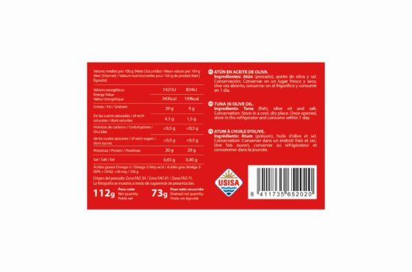 ATUN TEJERO OL73 G ESC. ACEITE OLIVA