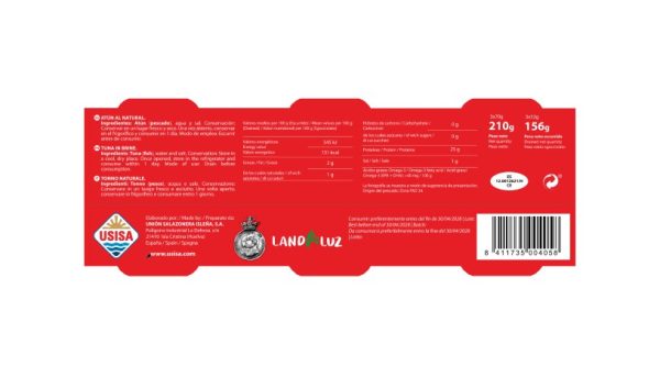 ATUN   TEJERO PACK3 52 Gr. esc AL NATURAL