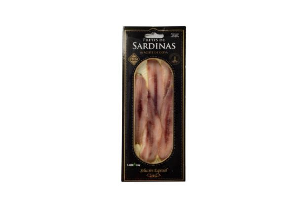 SARDINA SALAZON FILETE EN ACEITE DE OLIVA ESTUCHE 68 GRS. ESCURRIDO