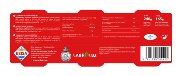 CALAMARES EN SALSA AMERICANA PACK.3   52 GR esc.